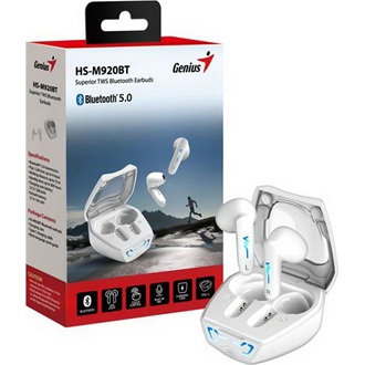 Genius HS-M920BT True Wireless Bluetooth fehér fülhallgató