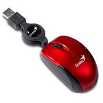 Genius Micro Traveler V2, USB optikai notebook egér fekete-piros