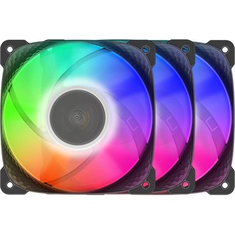 Geometric Future Super Squama 3805B Triple pack rendszerhűtő ventilátor fekete
