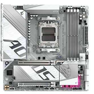 Gigabyte B850M AORUS ELITE WIFI6E ICE desktop alaplap microATX