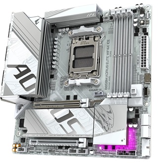 Gigabyte B850M AORUS ELITE WIFI6E ICE desktop alaplap microATX