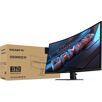 Gigabyte GS32QCA 31.5" ívelt VA LED gaming monitor fekete 180Hz FreeSync