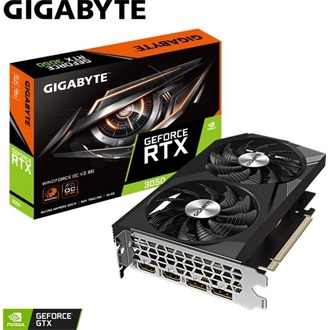 Gigabyte GeForce RTX 3050 WindForce3 V2 OC 8GB GDDR6 128-bit grafikus kártya