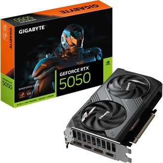 Gigabyte GeForce RTX 5050 WindForce2 OC 8GB GDDR6 128-bit low profile grafikus kártya