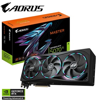 Gigabyte GeForce RTX 5070 Ti Aorus Master 16GB GDDR7 256-bit grafikus kártya