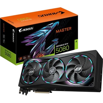 Gigabyte GeForce RTX 5080 Aorus Master 16GB GDDR7 256-bit grafikus kártya