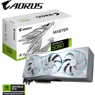 Gigabyte GeForce RTX 5080 Aorus Master Ice 16GB GDDR7 256-bit grafikus kártya