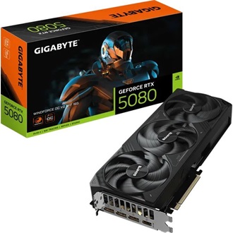 Gigabyte GeForce RTX 5080 WindForce3 MAX V2 OC 16GB GDDR7 256-bit grafikus kártya