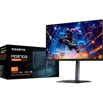 Gigabyte MO27Q3 27" Quantum Dot OLED gaming monitor fekete 360Hz G-Sync / FreeSync Premium Pro (USB-C: 18W)