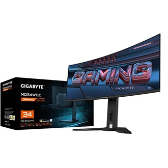 Gigabyte MO34WQC 34" ívelt Quantum Dot OLED gaming monitor szürke 175Hz FreeSync Premium Pro