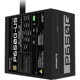 Gigabyte P650G ATX silent desktop tápegység 650W 80+ Gold BOX