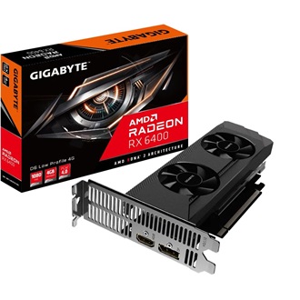 Gigabyte Radeon RX 6400 D6 4GB GDDR6 64-bit low profile grafikus kártya