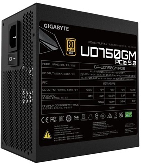 Gigabyte UD750GM PG5 ATX silent desktop tápegység 750W 80+ Gold BOX