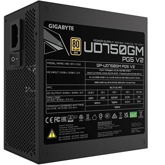 Gigabyte UD750GM PG5 V2 ATX desktop tápegység 750W 80+ Gold BOX
