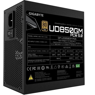 Gigabyte UD850GM PG5 ATX desktop tápegység 850W 80+ Gold BOX