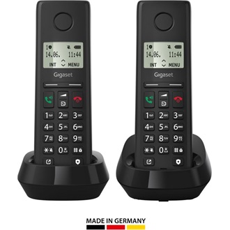 Gigaset PURE 200 Duo vezeték nélküli asztali telefon fekete
