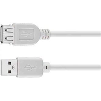 Goobay USB-A 2.0 - USB-A 2.0 M/F adatkábel hosszabbító 0.3m szürke