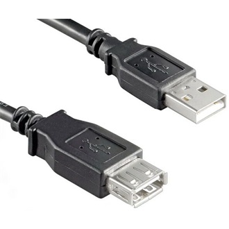 Goobay USB-A 2.0 -> USB-A 2.0 M/F adatkábel hosszabbító 0.3m fekete
