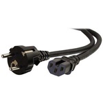 Goobay villásdugó CEE 7/7 -> C15 M/F tápkábel 2m fekete 120 C°-ig
