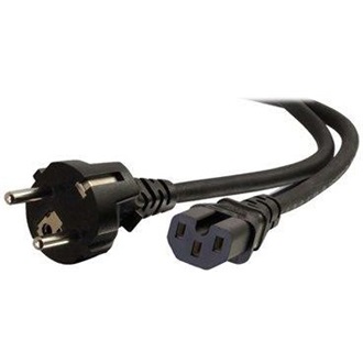 Goobay villásdugó CEE 7/7 -> C15 M/F tápkábel 2m fekete 120 C°-ig