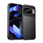 Google Pixel 10 GIGAPACK Szilikon telefonvédő ütésállóság, dombor minta, FEKETE