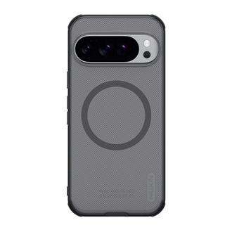 Google Pixel 10 Pro NILLKIN SUPER FROSTED PRO MAGNETIC műanyag telefonvédő mágneses, gumírozott, ÁTLÁTSZÓ/FEKETE