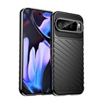 Google Pixel 10 Pro XL GIGAPACK Szilikon telefonvédő ütésállóság, dombor minta, FEKETE