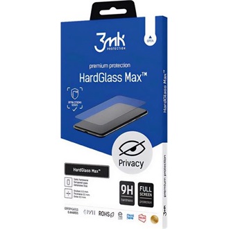 Google Pixel 10a 3MK HARD GLASS MAX PRIVACY képernyővédő üveg 3D, 9H + segédkeret, FEKETE