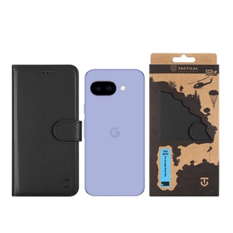 Google Pixel 10a TACTICAL FIELD NOTES tok álló, bőr hatású FLIP, prémium, FEKETE