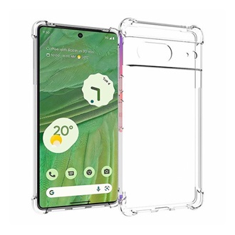 Google Pixel 7 Gigapack szilikon telefonvédő ütésállóság, légpárnás sarok, ÁTLÁTSZÓ