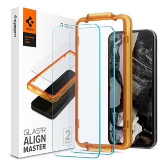 Google Pixel 8a 5G SPIGEN ALM FC képernyővédő üveg 2db 2.5D, színkiemelés, ÁTLÁTSZÓ
