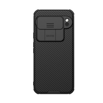 Google Pixel 9 Pro 5G NILLKIN CAMSHIELD PRO szilikon telefonvédő ütésállóság, csíkos, FEKETE