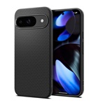 Google Pixel 9 Pro 5G SPIGEN LIQUID AIR szilikon telefonvédő ütésállóság, rombusz, FEKETE