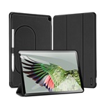 Google Pixel Tablet DUX DUCIS DOMO tok álló, bőr hatású aktív, textil minta, FEKETE