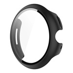 Google Pixel Watch 3 41mm GIGAPACK Műanyag keret BUMPER, ütésállóság + kijelzővédő üveg, FEKETE