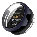 Google Pixel Watch 3 45mm GIGAPACK Műanyag keret BUMPER, ütésállóság + kijelzővédő üveg, SÖTÉTKÉK