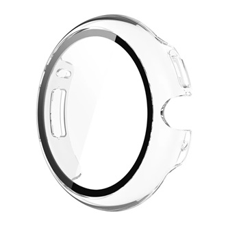 Google Pixel Watch 4 41mm GIGAPACK Műanyag keret BUMPER, ütésállóság + kijelzővédő üveg, ÁTLÁTSZÓ