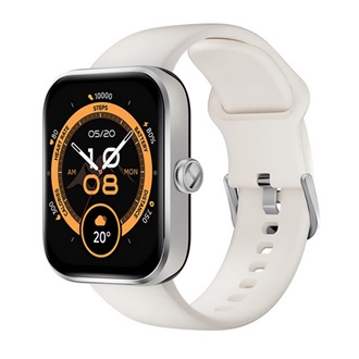 HAYLOU WATCH 4 okosóra (v5.3, szilikon szíj, aktivitásmérő, hívás, beépített GPS, IP68 vízálló, 120+ sport mód) EZÜST