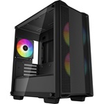 DeepCool CC360 ARGB táp nélküli ablakos MT Mini Tower számítógépház fekete
