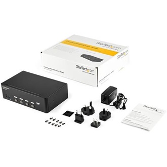 StarTech HDMI Dual Display 4-portos KVM switch fekete