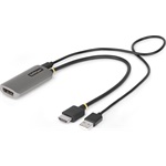 StarTech HDMI 2.1 -> DisplayPort 1.4 M/F aktív adapter 0.3m fekete-szürke