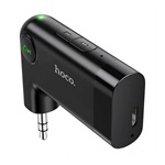 HOCO E53 bluetooth FM transmitter microUSB+3.5mm jack aljzat (v5.3, mikrofon) FEKETE