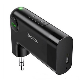 HOCO E53 bluetooth FM transmitter microUSB+3.5mm jack aljzat (v5.3, mikrofon) FEKETE