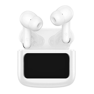 HOCO EQ14 bluetooth fülhallgató SZTEREO v5.3, érintőkijelző + töltőtok, FEHÉR