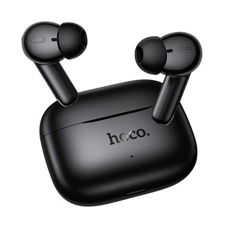 HOCO EQ30 bluetooth fülhallgató SZTEREO (v6.0, TWS, mikrofon, + töltőtok, karabíner) FEKETE