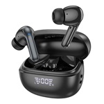 HOCO EQ5 bluetooth fülhallgató SZTEREO (v5.3, TWS, mikrofon, aktív zajszűrő, LED kijelző + töltőtok) FEKETE