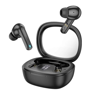 HOCO EQ6 Bluetooth fülhallgató SZTEREO v5.3, mikrofon + töltőtok, FEKETE