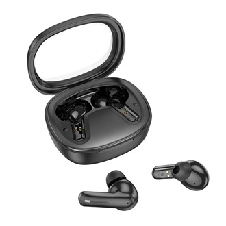 HOCO EQ6 Bluetooth fülhallgató SZTEREO v5.3, mikrofon + töltőtok, FEKETE
