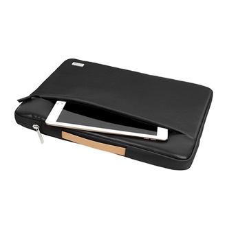 HOCO GT7 tok fekvő, bőr hatású LAPTOP/NOTEBOOK/TABLET (univerzális, 14" méret) FEKETE