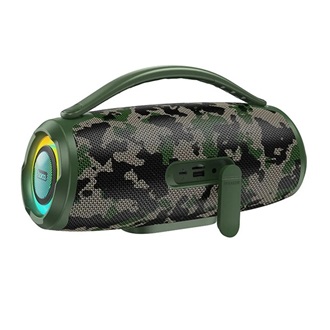 HOCO HA4 bluetooth hordozható hangszóró (v5.4, 2x15W, TF/microSD kártyaolvasó, FM rádió, AUX, LED világítás) SÖTÉTZÖLD